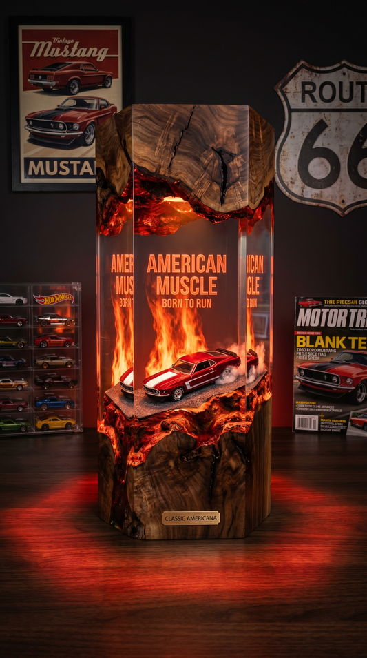 American Muscle Hot Wheel Resin Lamp